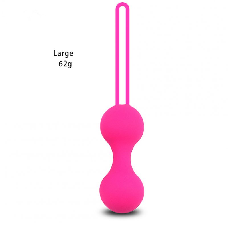 Medical Silicone Vibrator Kegel Balls Exercise Tightening Device Balls Safe Ben Wa Ball for Women Vaginal massager Adult toy rose Red_L
