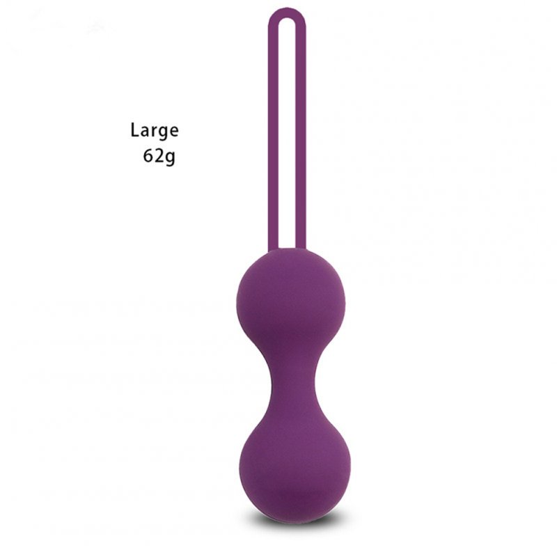 Medical Silicone Vibrator Kegel Balls Exercise Tightening Device Balls Safe Ben Wa Ball for Women Vaginal massager Adult toy purple_L