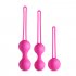 Medical Silicone Vibrator Kegel Balls Exercise Tightening Device Balls Safe Ben Wa Ball for Women Vaginal massager Adult toy rose Red L