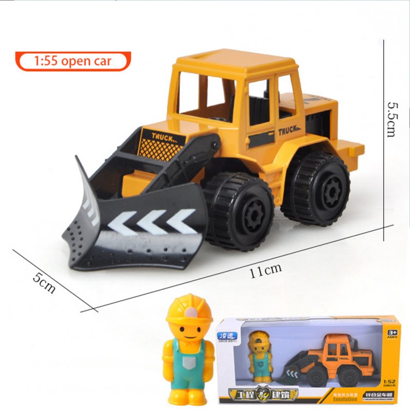 Medium-sized Alloy Children Pull  Back  Car  Toy Fire-fighting Engineering Vehicle Multiple Simulation Model Pull back car