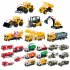 Medium sized Alloy Children Pull  Back  Car  Toy Fire fighting Engineering Vehicle Multiple Simulation Model Pull back excavator