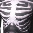 Men 3D Perspective Skeleton Printing Long Sleeve Round Collar T Shirt Photo Color M