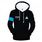 Men 3D Print Hoodie Fashionable Cool Game Sweater Casual Pullover as shown in picture B M