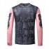 Men 3D T Shirt Long Sleeve Halloween Funny Digital Print Round Neck T shirt Pink T10 M