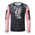 Men 3D T Shirt Long Sleeve Halloween Funny Digital Print Round Neck T shirt Pink T10 M