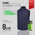 Men 4 Zones Heating Vest Usb Smart Heating 3 speed Adjustable Temperature Vest Black