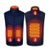 Men 4 Zones Heating Vest Usb Smart Heating 3 speed Adjustable Temperature Vest Red