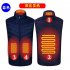 Men 4 Zones Heating Vest Usb Smart Heating 3 speed Adjustable Temperature Vest Red
