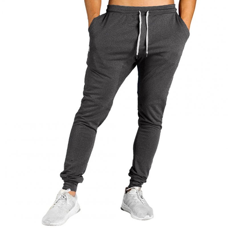 Men All-matching Trousers Loose Sports Style Stripes Design Casual Trousers  black_L