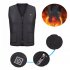 Men And Women Winter USB Warm Electric Jacket for Vest Hiking And Camping black XL