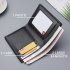 Men Artifical Pu Leather  Wallet With Card Slots Multifunctional Lychee Pattern Ultra Strong Stitching Short Business Wallet 6572 coffee