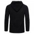 Men Autumn Slim Knit Cardigan Zip Up Hooded Sweater Jacket Coat Tops black S