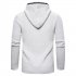 Men Autumn Slim Knit Cardigan Zip Up Hooded Sweater Jacket Coat Tops light grey XL