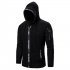 Men Autumn Slim Knit Cardigan Zip Up Hooded Sweater Jacket Coat Tops black XXL