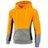Men Autumn Stitching Hooded Pullover Casual Long Sleeve Sweater Coat Tops red 3XL