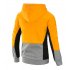 Men Autumn Stitching Hooded Pullover Casual Long Sleeve Sweater Coat Tops Royal blue L