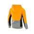Men Autumn Stitching Hooded Pullover Casual Long Sleeve Sweater Coat Tops yellow XL