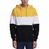 Men Autumn Winter Creative Solid Color Casual Hooded Loose Sweater Shirt Tops Yellow white black 2XL