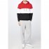 Men Autumn Winter Creative Solid Color Casual Hooded Loose Sweater Shirt Tops Red white black 2XL