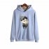 Men Autumn Winter Pullover Hooded Sweater Loose Long Sleeve Fleece Line Tops Hoodie 4  L