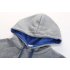 Men Autumn Winter Solid Color Hooded Sweater Hoodie Tops light grey M