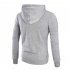 Men Autumn Winter Solid Color Hooded Sweater Hoodie Tops light grey 2XL