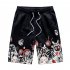 Men Beach Shorts Quick Dry Loose Casual Oversize Boxer Shorts mask L