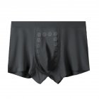 Men Boxer Pants Modal Breathable Underpants Mid-waist Lightweight Soft Underwear dark grey_XL