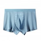 Men Boxer Pants Modal Breathable Underpants Mid-waist Lightweight Soft Underwear light blue_XL