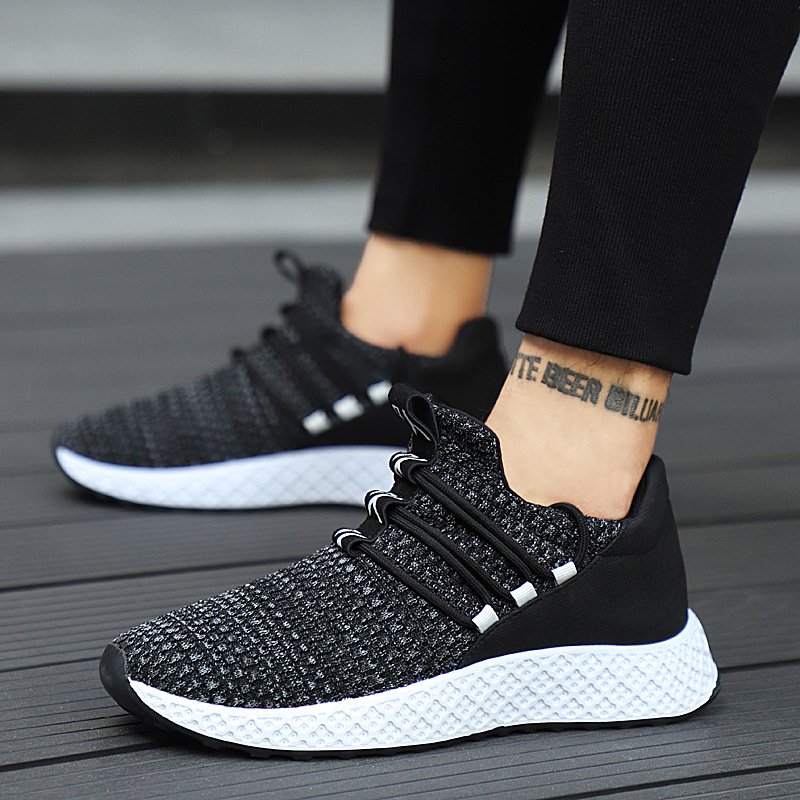 Breathable Lightweight Running Shoes- Gray/40