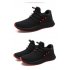 Men Breathable Lightweight Running Shoes Leisure Sports Shoes   Black red 40