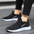 Men Breathable Lightweight Running Shoes Leisure Sports Shoes   Black red 40