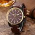 Men Business Quartz Watch Stylish Luxury Leather Watchband Wristwatch
