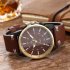 Men Business Quartz Watch Stylish Luxury Leather Watchband Wristwatch