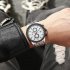 Men Business Quartz Watch Chronograph Calendar Waterproof Stainless Steel Band Wristwatch Silver