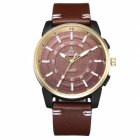 Men Business Quartz Watch Stylish Luxury Leather Watchband Wristwatch