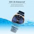 Men Business Quartz Watch Date Display Waterproof Stainless Steel Band Simple Wristwatch Black