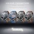 Men Business Two Time Zone Quartz Stylish Luxury Leather Watch Blue