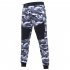 Men Camouflage Matching Sports Trousers with Elastic Waist Long Casual Pants Perfect Gift green L