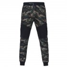 Men Camouflage Matching Sports Trousers with Elastic Waist Long Casual Pants Perfect Gift green XL
