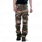 Men Camouflage Multiple Pockets Casual Long Trousers  yellowish brown camouflage 36  2 77 feet 