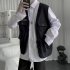 Men Cargo Vest Casual Loose Sleeveless Waistcoat Trendy Solid Color Zipper Canvas Vest With Multiple Pockets B00 brown L