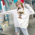 Men Cartoon Hoodie Sweatshirt Micky Mouse Autumn Winter Loose Student Couple Wear Pullover Red S
