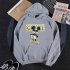 Men Cartoon Hoodie Sweatshirt Micky Mouse Autumn Winter Loose Student Couple Wear Pullover Red L