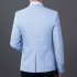 Men Casual Business Jacket One Button Slim Fit Suit Fashionable Coat Tops black L