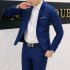 Men Casual Business Jacket One Button Slim Fit Suit Fashionable Coat Tops sky blue XL