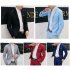 Men Casual Business Jacket One Button Slim Fit Suit Fashionable Coat Tops royalblue L