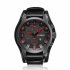 Men Casual Business Sports Watch Stylish Wristwatch with Calendar Ornament  Black red