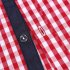 Men Casual Classics Oktoberfest Turn down Collar Long Sleeve Check Shirt red white plaid US Size 14