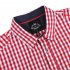 Men Casual Classics Oktoberfest Turn down Collar Long Sleeve Check Shirt red white plaid US Size 14